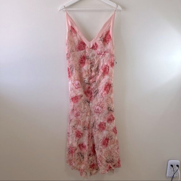 Vintage Y2K Andy The-Anh Midi Floral Slip Dress Size 8 - Picture 1 of 9